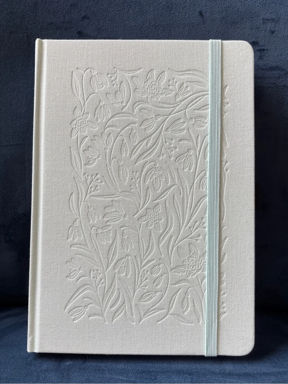 Archer & Olive Dot Grid A5 Notebook - Light Mint - Debossed Snowdrop Pattern